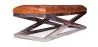 Steel Bench - Leather Upholstered - Churchill image 7