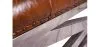 Steel Bench - Leather Upholstered - Churchill image 7