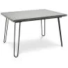Buy Rectangular Dining Table - Industrial Style - Wood and Metal - 120cm - Hairpin Grey 59464