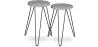 Set of 2 Side Tables - Industrial Design - Wood and Metal - Hairpin image 9
