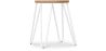 Round Bar Stool - Industrial Design - Wood & Steel - 44cm - Hairpin image 9