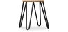 Round Bar Stool - Industrial Design - Wood & Steel - 44cm - Hairpin image 9