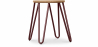 Buy Round Bar Stool - Industrial Design - Wood & Steel - 44cm - Hairpin Bronze 59488 in the United Kingdom