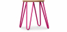 Buy Round Bar Stool - Industrial Design - Wood & Steel - 44cm - Hairpin Fuchsia 59488 home delivery