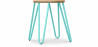 Buy Round Bar Stool - Industrial Design - Wood & Steel - 44cm - Hairpin Pastel green 59488 home delivery
