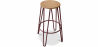 Buy Round Stool - Industrial Design - Wood & Metal - 66cm - Hairpin Bronze 59500 with a guarantee