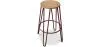 Round Stool - Industrial Design - Wood & Metal - 66cm - Hairpin image 9