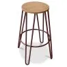 Buy Hairpin Bar Stool 66cm - Lighrt wood and metal Bronze 59500