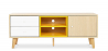 Buy Wooden TV Stand - Scandinavian Design - Daven Yellow 59657 - in the UK