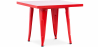 Buy Square Children's Table - Industrial - Metal - 60cm - Stylix Red 59685 in the United Kingdom