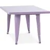 Buy Square Children's Table - Industrial - Metal - 60cm - Stylix Purple 59685