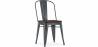 Buy Dining Chair - Industrial Design - Wood and Steel - Stylix Dark grey 59709 with a guarantee
