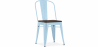 Buy Dining Chair - Industrial Design - Wood and Steel - Stylix Light blue 59709 at Privatefloor