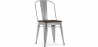 Buy Dining Chair - Industrial Design - Wood and Steel - Stylix Light grey 59709 home delivery