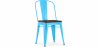 Buy Dining Chair - Industrial Design - Wood and Steel - Stylix Turquoise 59709 at Privatefloor