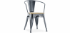 Buy Dining Chair with Armrests - Wood and Steel - Stylix Industriel 59711 - in the UK