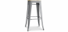 Buy Industrial Design Bar Stool - Steel & Wood - 76cm - Stylix Light grey 59704 home delivery