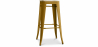 Buy Industrial Design Bar Stool - Steel & Wood - 76cm - Stylix Gold 59704 - in the UK