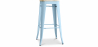 Buy Industrial Design Bar Stool - Steel & Wood - 76cm - Stylix Light blue 59704 in the United Kingdom
