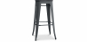 Buy Bar Stool - Industrial Design - Wood & Metal - 76cm - Stylix Dark grey 59697 at Privatefloor