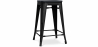 Buy Bar Stool - Industrial Design - Wood & Steel - 61cm - Stylix Black 59695 - in the UK
