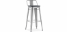 Buy Bar Stool with Backrest - Industrial Design - Wood & Steel - 76cm - Stylix Steel 59693 - prices