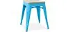 Industrial Design Stool - Wood & Metal - 45cm - Stylix image 9