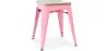 Industrial Design Stool - Wood & Metal - 45cm - Stylix image 9