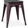 Buy Stylix stool - 46cm - Metal and dark wood Bronze 59691