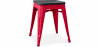 Buy Industrial Design Stool - Wood & Steel - 46cm - Stylix Red 59691 - prices