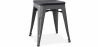 Buy Industrial Design Stool - Wood & Steel - 46cm - Stylix Dark grey 59691 home delivery