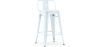 Buy Bar Stool with Backrest Industrial Design - 60cm - Stylix Grey blue 58409 - in the UK