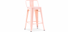 Buy Bar Stool with Backrest Industrial Design - 60cm - Stylix Pastel orange 58409 - prices