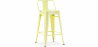 Buy Bar Stool with Backrest Industrial Design - 60cm - Stylix Pastel yellow 58409 in the United Kingdom
