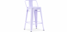 Buy Bar Stool with Backrest Industrial Design - 60cm - Stylix Lavander 58409 with a guarantee