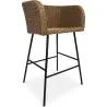 Buy Ishita Design Boho Bali Bar Stool - Synthetic Rattan Natural wood 59822