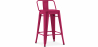 Buy Bar Stool with Backrest Industrial Design - 60cm - Stylix Fuchsia 58409 - in the UK
