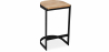 Buy Industrial Design Bar Stool - Wood & Metal - 60cm - Lia Black 59719 - in the UK