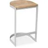 Buy Industrial stool in metal and wood 60cm - Lia Light grey 59719