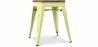 Buy Industrial Design Stool - Wood & Steel - 45cm -Stylix Pastel yellow 58350 in the United Kingdom