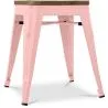Buy Stylix Stool wooden - Metal - 45 cm Pastel orange 58350