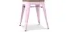 Industrial Design Stool - Wood & Steel - 45cm -Stylix image 9