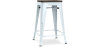 Buy Bar Stool - Industrial Design - Wood & Steel - 60cm -Stylix Grey blue 99958354 in the United Kingdom