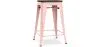 Bar Stool - Industrial Design - Wood & Steel - 60cm -Stylix image 9