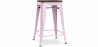 Buy Bar Stool - Industrial Design - Wood & Steel - 60cm -Stylix Pastel pink 99958354 in the United Kingdom