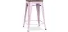 Bar Stool - Industrial Design - Wood & Steel - 60cm -Stylix image 9