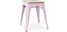 Industrial Design Stool - Wood & Metal - 45cm - Stylix image 9