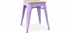Buy Industrial Design Stool - Wood & Metal - 45cm - Stylix Pastel purple 59692 in the United Kingdom