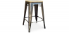 Buy Industrial Design Bar Stool - Wood & Steel - 61cm - Stylix Metallic bronze 59696 - prices