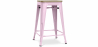 Buy Industrial Design Bar Stool - Wood & Steel - 61cm - Stylix Pastel pink 59696 - in the UK